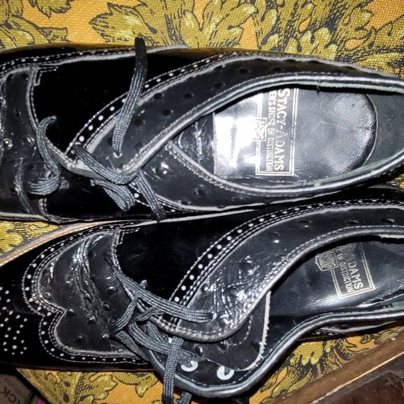 BLACK STACY ADAMS 7 1/2 - Picture 1 of 6